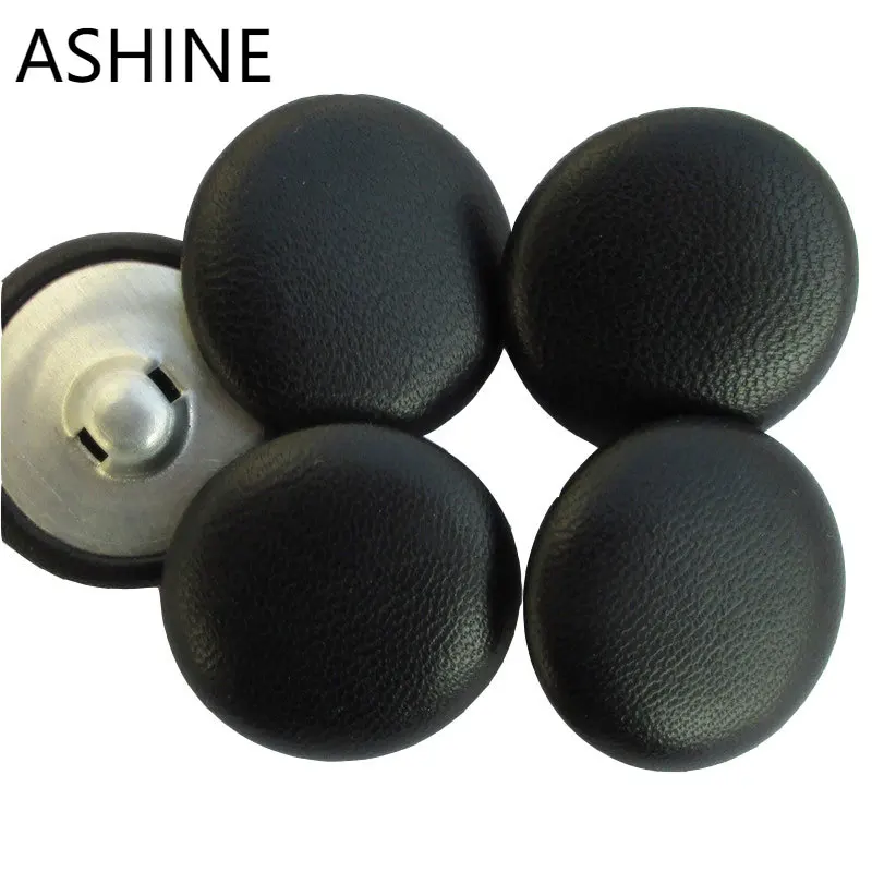 

40 мм, 60 л, замшевая, кожаная, с металлической задней крышкой, искусственная кожа, шитье для куртки, пальто, 10 шт., 75 цветов, черный