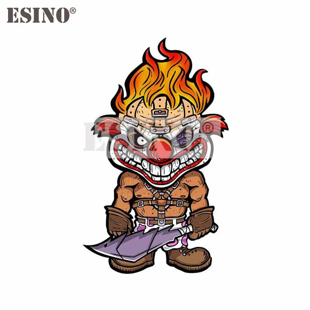 

Автомобильный Стайлинг креативная крутая предупреждающая клоун с широким мечом ПВХ водостойкая наклейка для тела Автомобильная Декоратив...