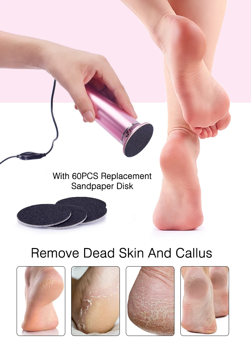 

Electric Pedicure Foot Care Tool Files Pedicure Callus Remover Rechargeable Sawing File for Feet Dead Skin Callus Peel Remover