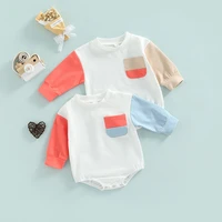 autumn infant baby girls boys bodysuit long sleeve patchwork casual party spring jumpsuit clothes