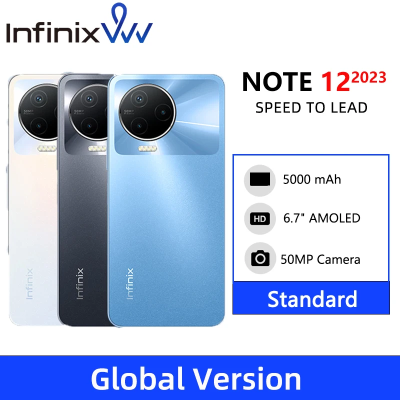 

Global Version Infinix Note12 2023 4G NFC Helio G99 8/128GB 6.7" AMOLED 33W 5000mAh 50MP Smartphone Android Note 12 Mobile Phone