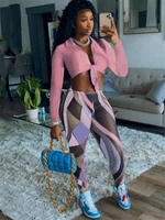 streetwear two piece sets womens outfits bandage crop top printed leggings tracksuit sexy summer 2 piece shirt and pants suits