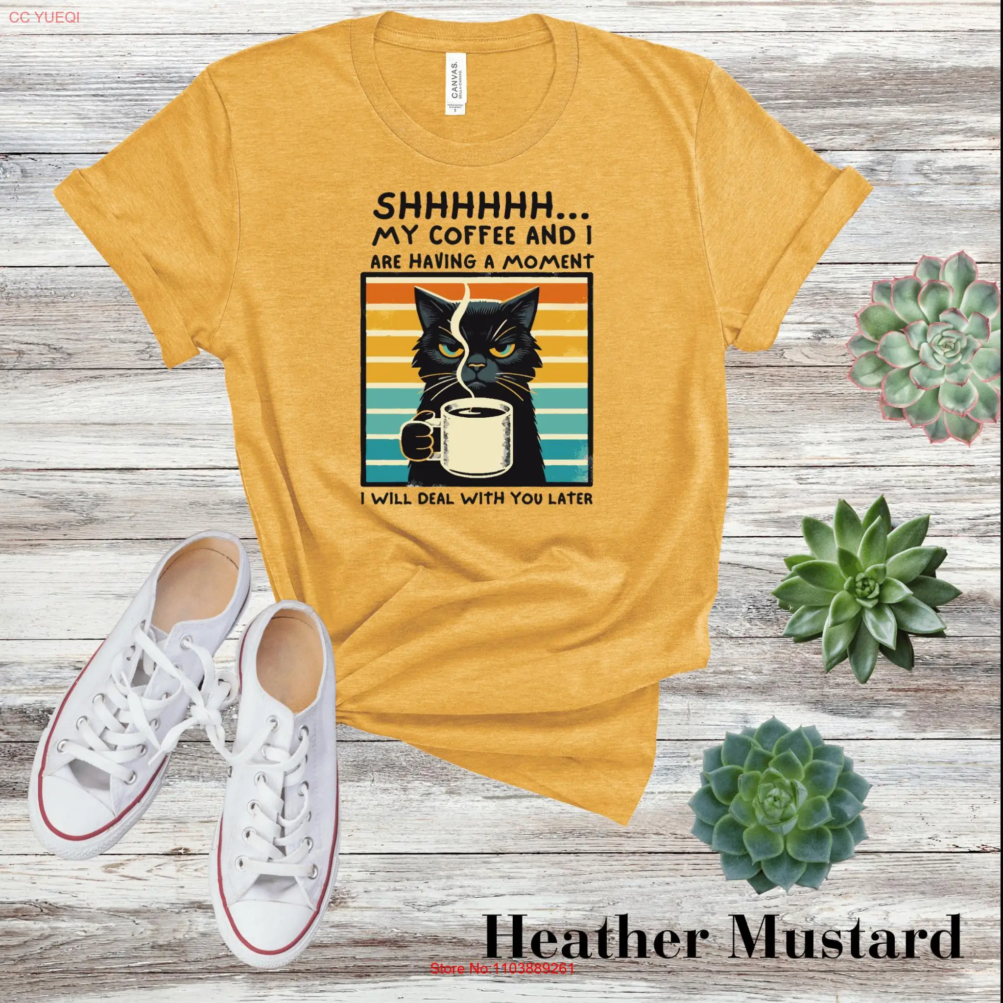 Shhh My Coffee and I are Having a Moment T Shirt long or short sleeves