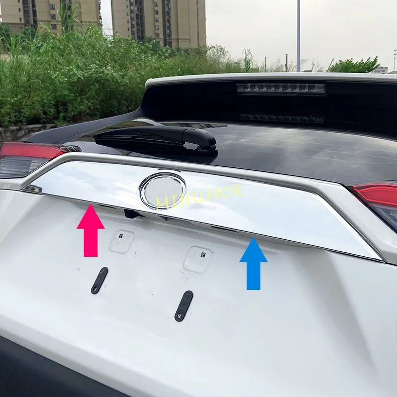

For Toyota RAV4 2019-2023 Glossy Chrome Trunk Tailgate Tail Gate Trims Molding Moulding Accessories