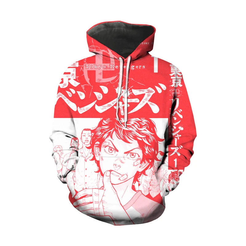 

Anime Tokyo Revengers 3D Print Cosplay Hoodies and Sweatshirts Tops Pullovers for Women/Men Autumn Men Clothing Streetwear Tops
