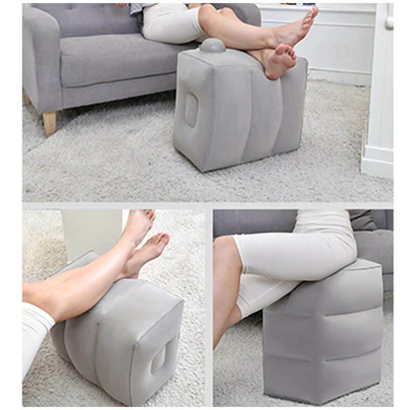 

Inflatable Travel Pillow Flight Foot Rest Car Bus Airplane Foot Pad Adjustable Height Adult Kids Flight Sleeping Resting Pillow