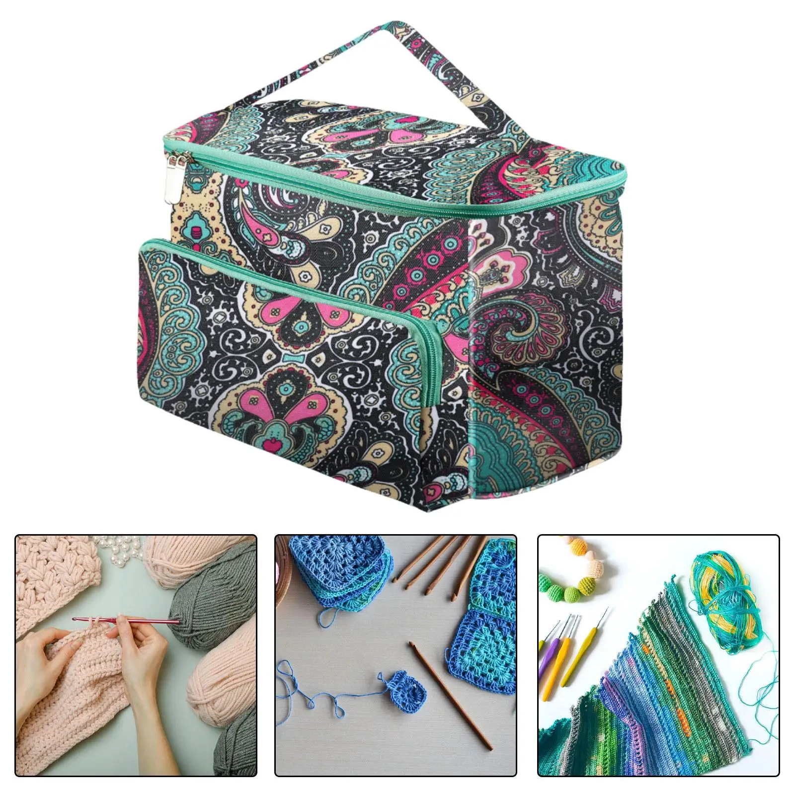 

Yarn Storage Tote Bag Skeins Crochet Accessories Portable Knitting Tote Bag