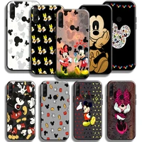 cartoon mickey minnie mouse for huawei honor 9x 8x 7x pro case for honor 10x lite phone case carcasa liquid silicon soft black