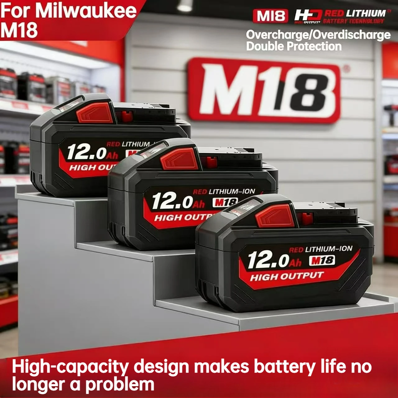 Фото Для аккумулятора Milwaukee 18 В 8 Ач M18HB8, 21700 Электрический аккумулятор, 5 Ач 6 Ач 12 Ач, зарядное устройство M12-18FC, электроинструмент 48-11-1850 48-11-1840 №2