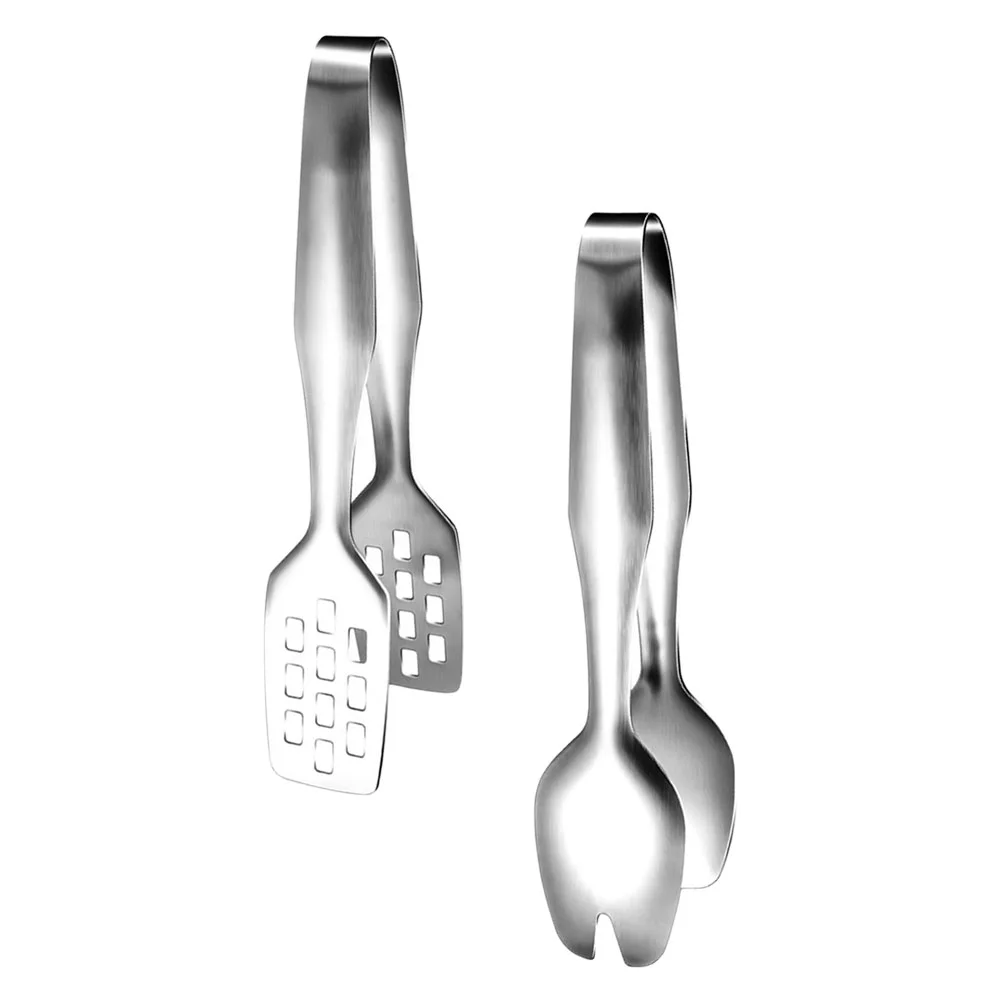 

2pcs Dessert Clip Stainless Steel Bread Tong Cake Clip Kitchen Cooking Supply