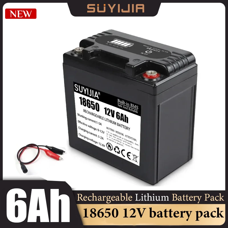 Блок литиевых батарей 12 В 18650 6000 мАч для освещения ночного рынка