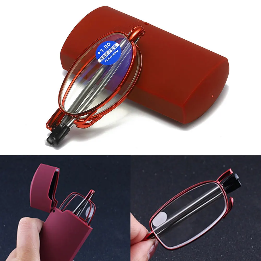 

BEGREAT Fashion Foldable Reading Glasses with Case Retro Prescription for Women Men +1.0 To +4.0 Men's Presbyopia Glasses