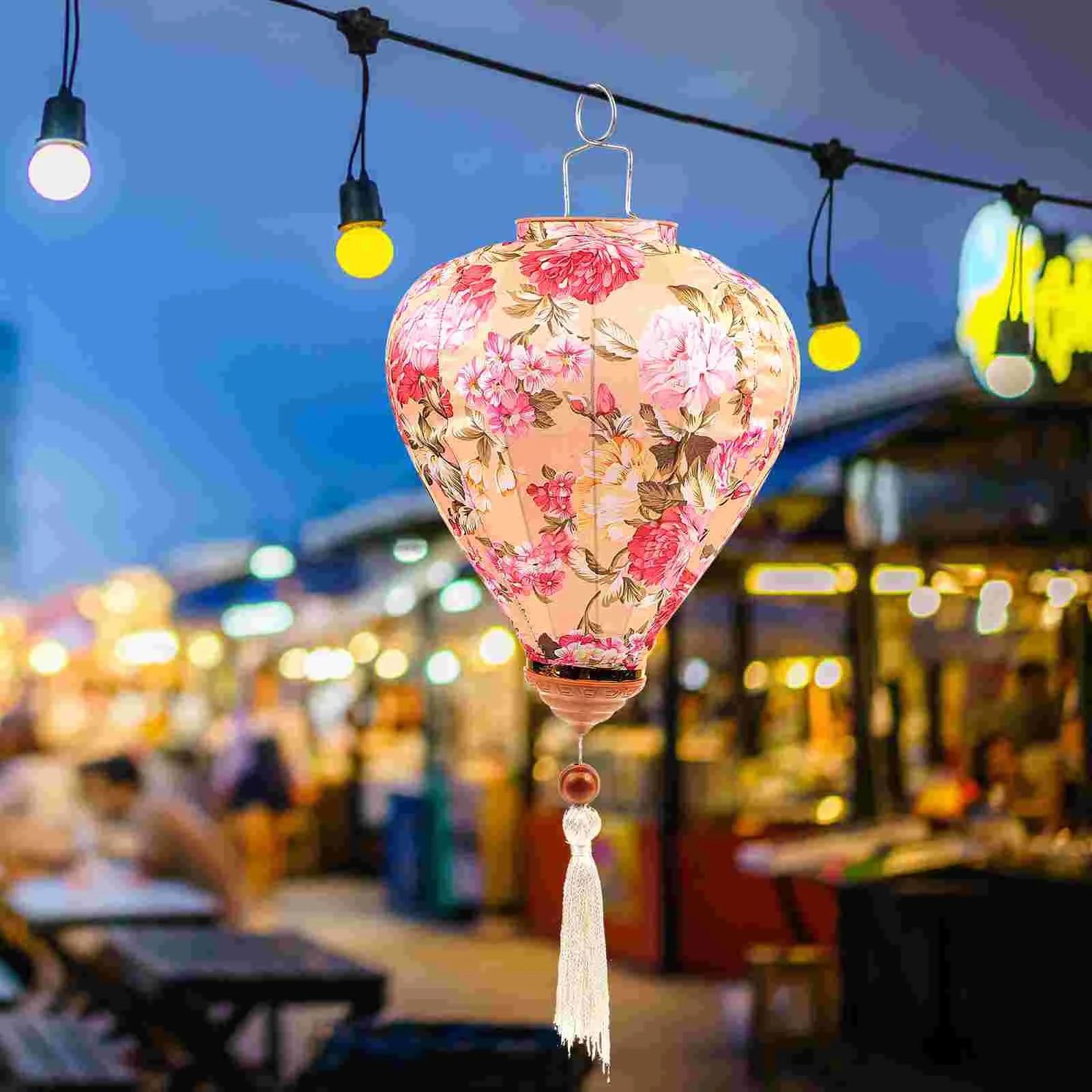 

Floral Pattern Lantern Vietnam Lantern Mid-Autumn Silk Lanterns for Outdoor