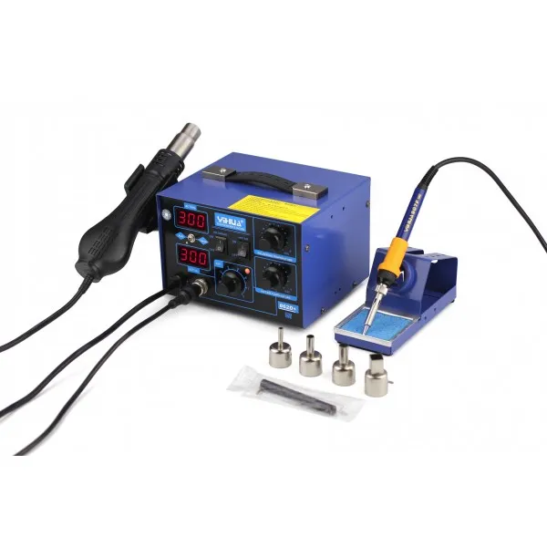Паяльная станция YIHUA 862D + 2 в 1 паяльник SMD с термофеном