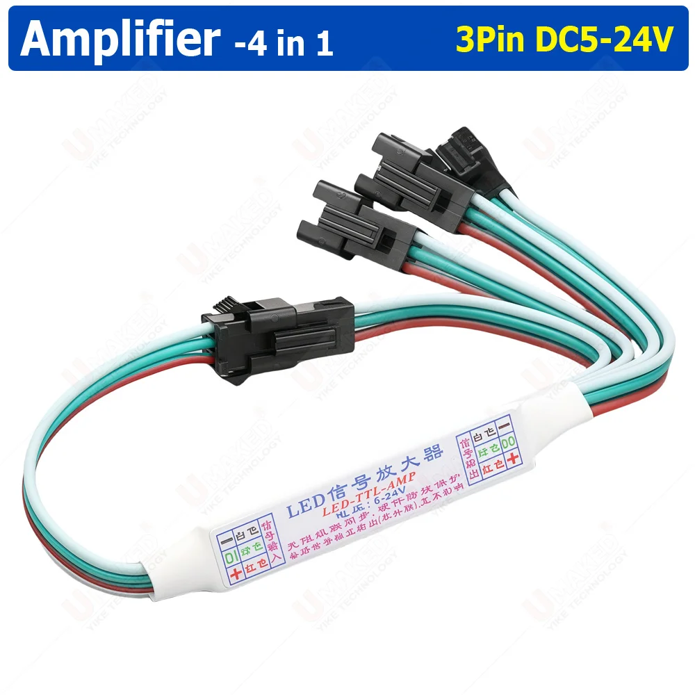 

Umaked Усилитель сигнала для RGB-ленты WS2812B/WS2811