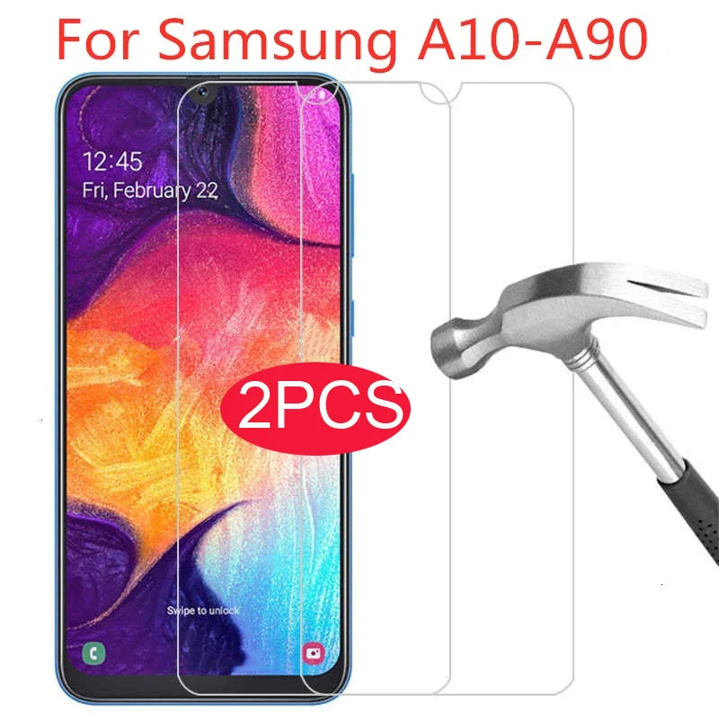 

2pcs tempered glass for samsung galaxy a10 a20 a30 a40 a50 a60 a70 a80 a90 protective screen protector glass on a31 a51 a71 a81