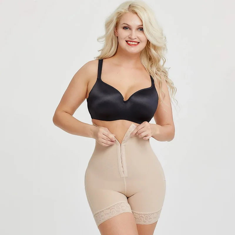 High Waist Tummy Control Shorts girdle Slimming Fajas Lace Body Shaper compression garment kim kardashian dress Tik Tok