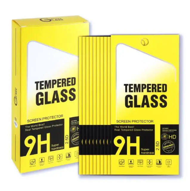 10in1 Universal Paper Retail Package Box For iphone 12 13 14 Samsung Htc lg Tempered Glass Screen Protector Film 100/200pcs