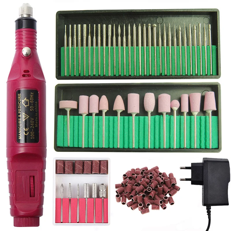 

Professional Manicure Machine Electric Nail Drill Bits Set Mill Cutter Nail Art Sanding File Gel Polish Remover Ceramic Cutter