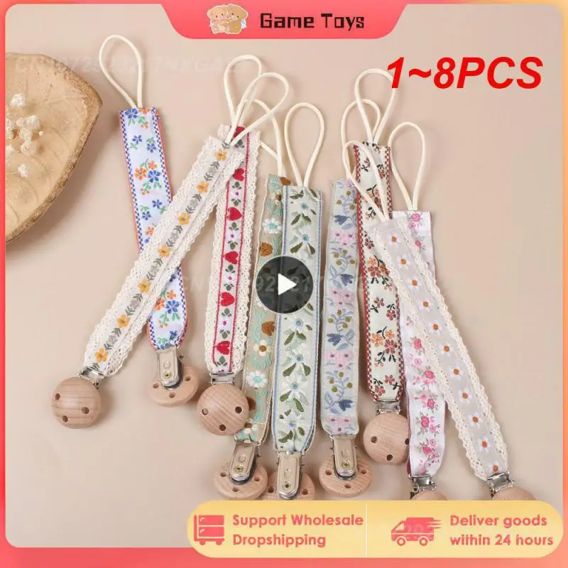 

1~8PCS New Baby Pacifier Clips Chain Anti-lost Dummy Clip Nipple Holder For Infant Newborn Teething Soother Chew Gifts Baby