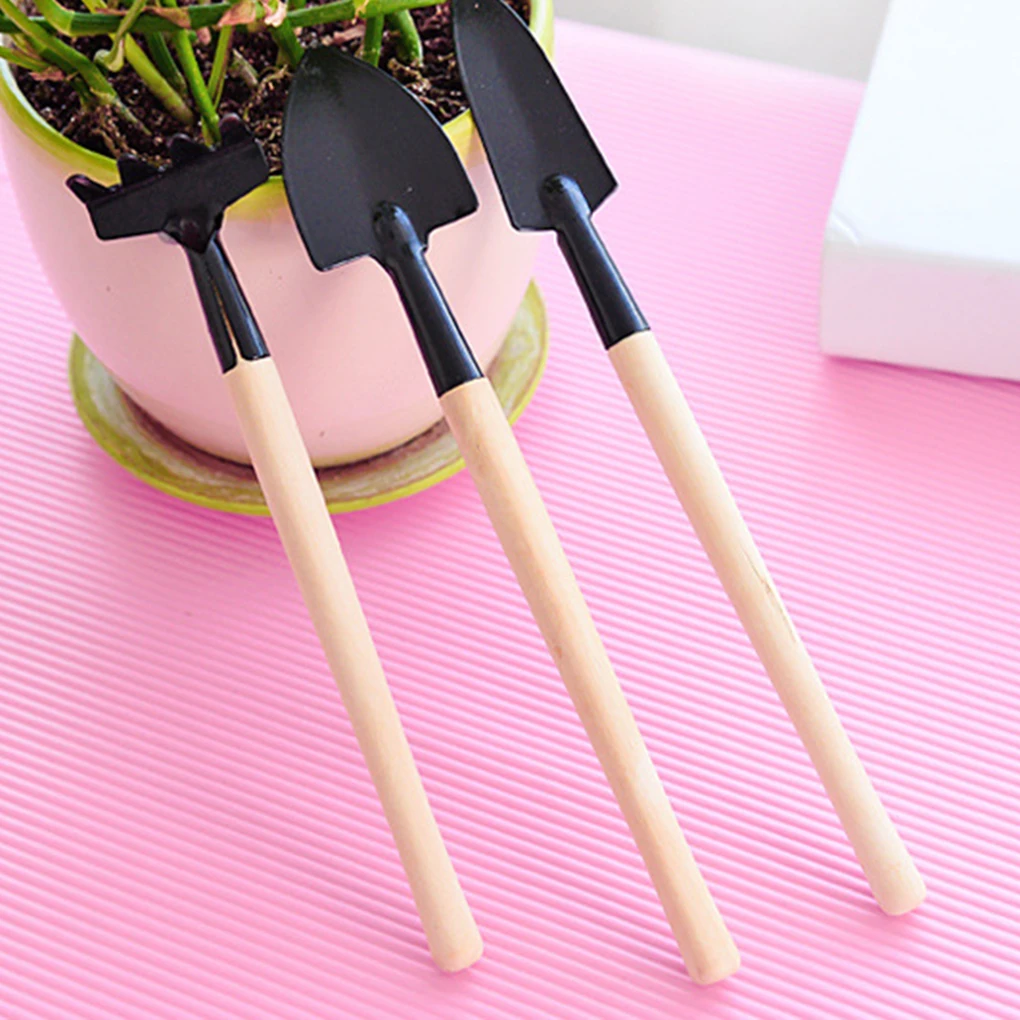 

Garden Tool Set Wooden Handle Iron Head Handheld Shovel Trowel Fork Multi-Tool Garden Gifts