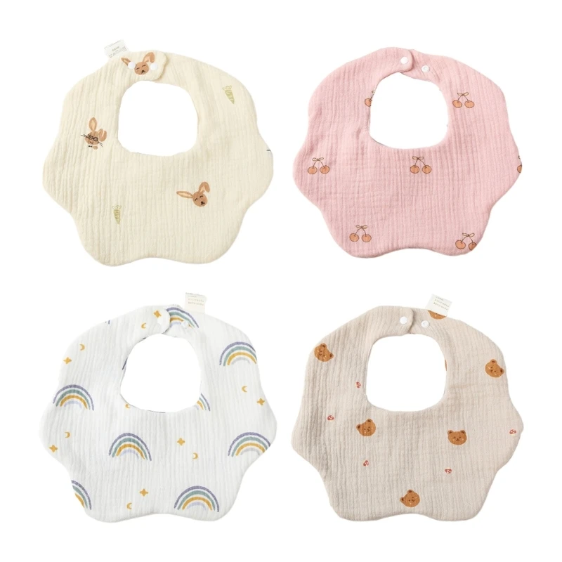 

Print Bibs Cotton Burp Cloth Neck Towel Drooling Bibs Baby Teething Bib