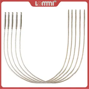LOMMI 5pcs/1set Ukulele Picup Piezo Braided Silver Wire Under Bridge Saddle Pickup Soft Piezo Cable For UK EQ
