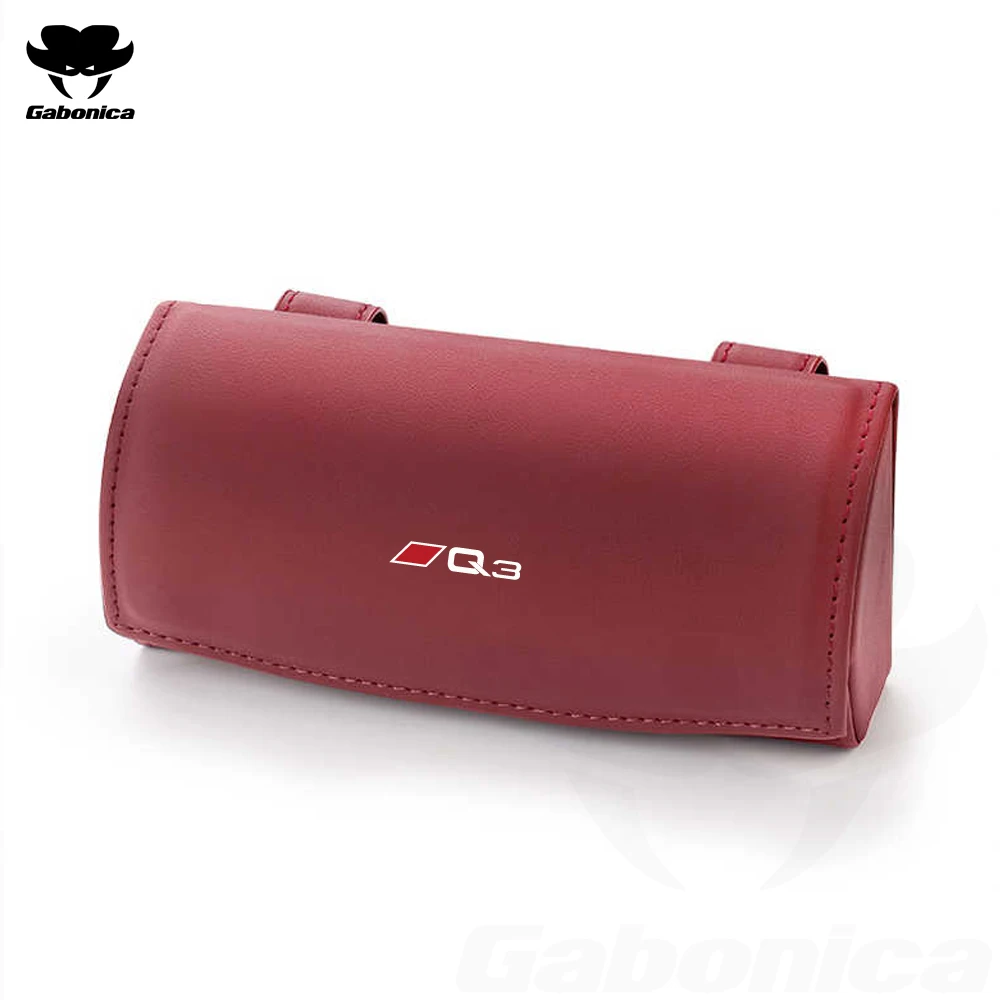 Car Glasses Case Sunglasses Storage Box Auto Interior Accessories For Audi Sline Q3 Q5 Q7 Q8 Glasses Holder Sun Visor Automobile images - 6