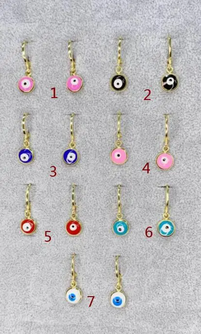 

Серьги-кольца женские круглые золотистые разноцветные с фианитами, 1 пара