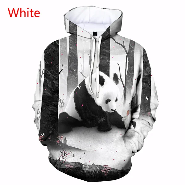 2023 New Men and Women Animal 3D Printed Hoodie Hooded Pullovers Casual Panda Sweatshirt Tops