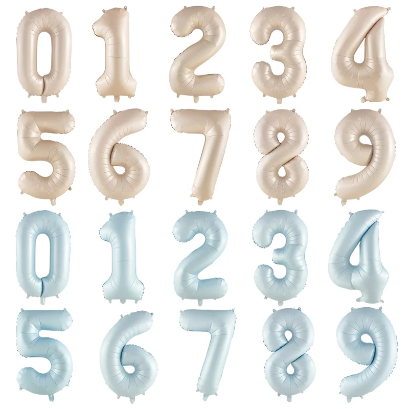 

32Inches 1-9 Number Balloons Decortaion Boy Girl Blue Pink Baby Shower Decorations Birthdy Party Gender Reveal Supplies