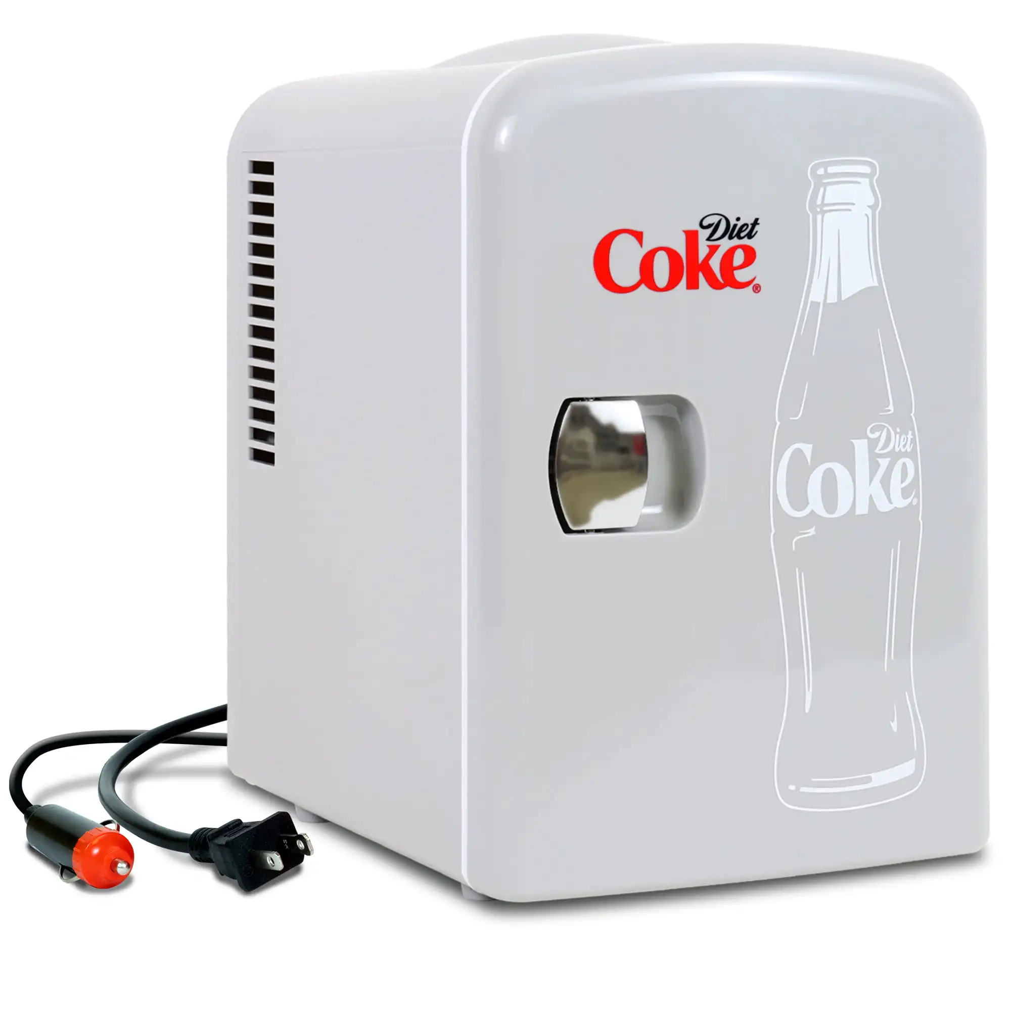 

Diet Coke 6 Can Mini Fridge Portable 4L Mini Cooler Travel Compact Refrigerator