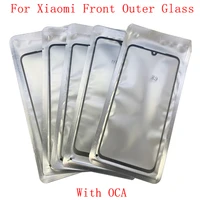 5pcs front outer glass lens touch panel cover for xiaomi mi 9 9t 9lite 10t 10i 11x a2 a3 poco f1 x2 glass lens with oca parts
