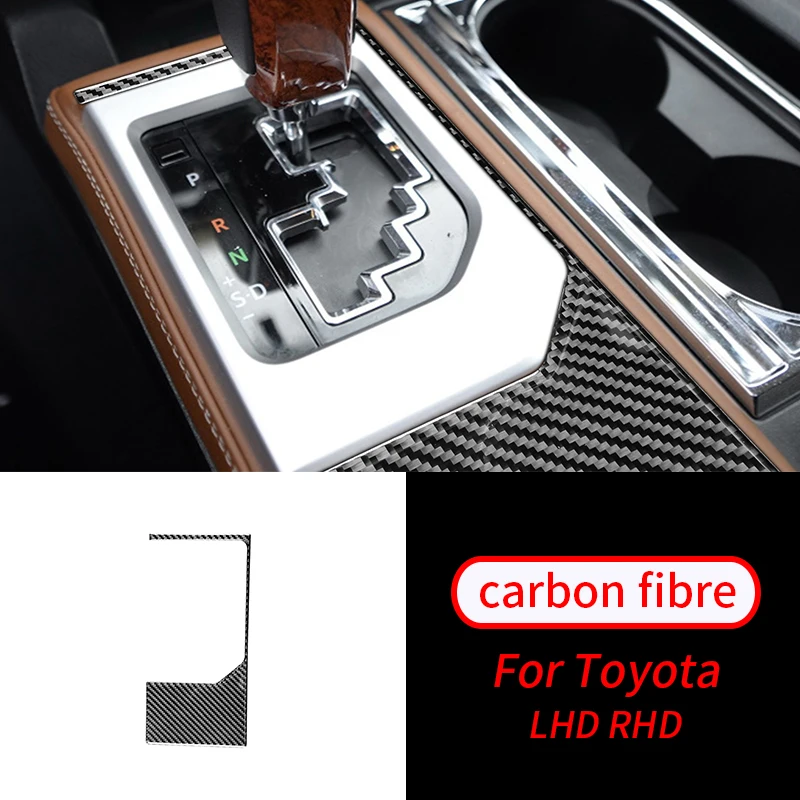 

For Toyota Tundra 2014-2018 Real Carbon Fiber Gear Shift Out Frame Sticker Trim Car Interior Accessories Car Interior Supplies