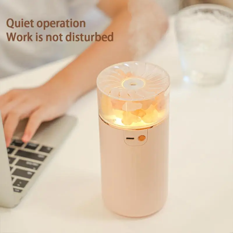 

Electric Air Humidifier Aromatherapy Essential Oil Diffuser Ultrasonic Mineral Salt Home Mini Mist Maker Car Purifier LED Light