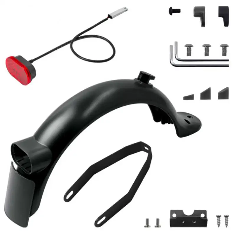 

New Durable Scooter Mudguard for Xiaomi Mijia M365 M187 Electric Scooter Tire Splash Fender with Rear Taillight Back Guard