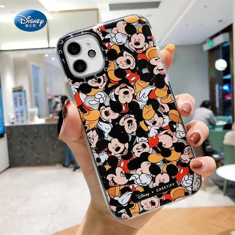 

Cute Cartoon Disney Mickey Minne Silicone Case For iPhone 12 11 Pro Max Mini X XR XS Max 7 8 6s Plus SE Shockproof Soft Cover
