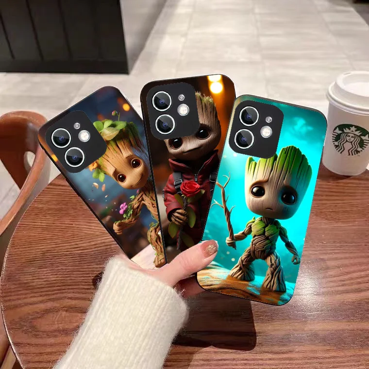 Черный силиконовый чехол WD-9 Groot для Redmi 6 6A 7 7A 8 8A 9 9A 9C 9T 10A 10V 10 Power