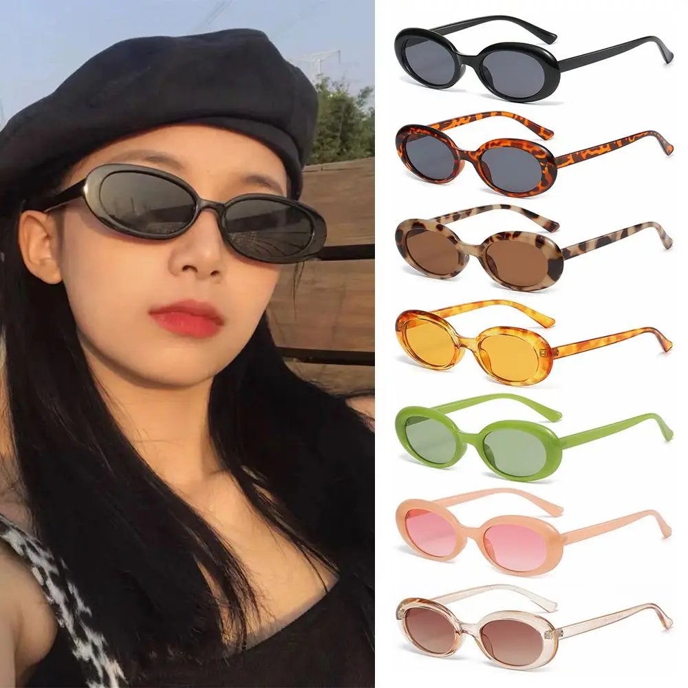 

Модные уличные готические очки UV400, Овальные Солнцезащитные очки в стиле ретро, женские солнцезащитные очки в маленькой оправе