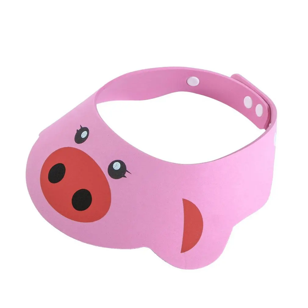 

Шапки для душа для малышей, шапка для мытья волос, детские головные уборы с козырьком, защитная Водонепроницаемая шапка для защиты ушей, дет...