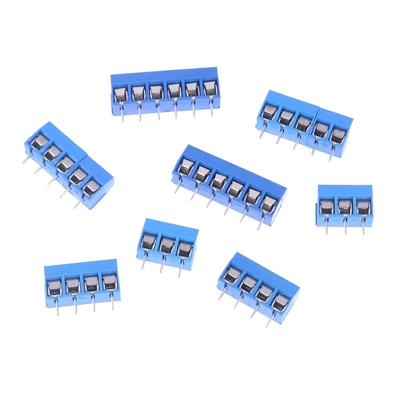 

10pcs Pitch 5.0mm Straight 3P 4P 5P 6P Screw PCB Terminal Block Connector screw type