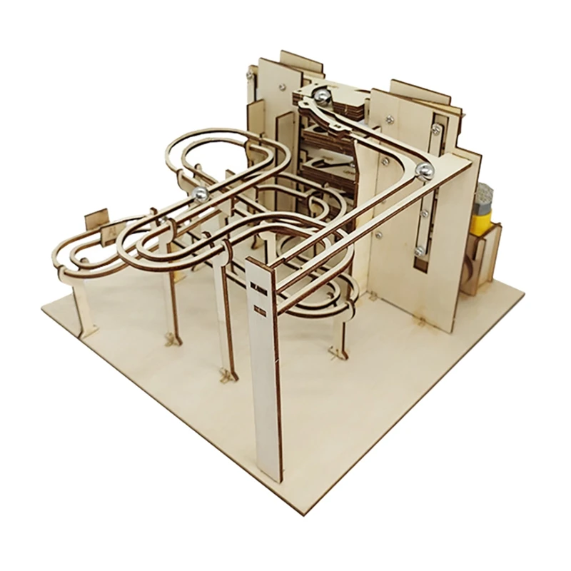 

Steam Science Experiment Educational Kit 3D Wooden Marble Run Electric DIY Assemble Mechanical Gear Engineering Toys
