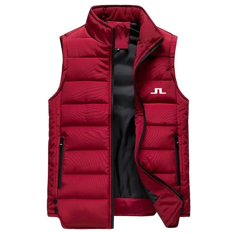 Malbon Golf Clothing Men Golf Jacket Casual Fashion Trend Zipper Vest Down Jacket Autumn Winter Male Windproof Warm Vest Jacket