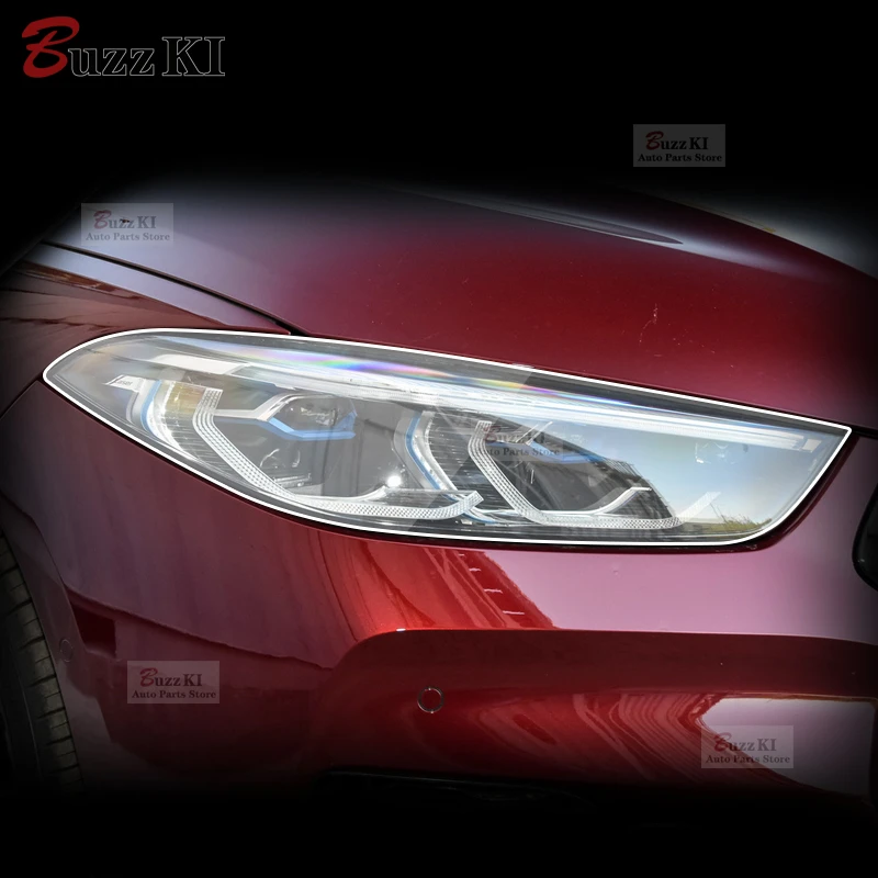 Для BMW G14 G15 Series 8 2018-2021 защита от царапин на фару наклейка из кожи носорога передняя