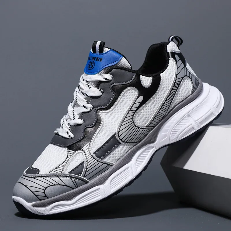 

Кроссовки мужские сетчатые на толстой подошве, повседневные универсальные, дышащие, повышенной высоты, летняя обувь
