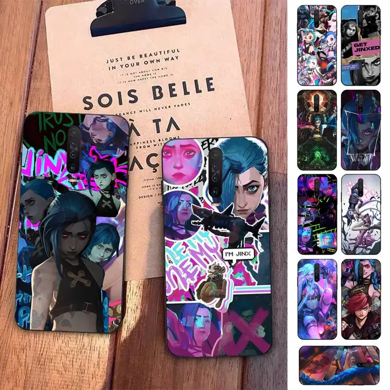 

L-League of L-Legends Cartoon Arcane Jinx Phone Case For Redmi 5 6 7 8 9 10 plus pro 6 7 8 9 A GO K20 K30 K40 pro plus F3 Fundas