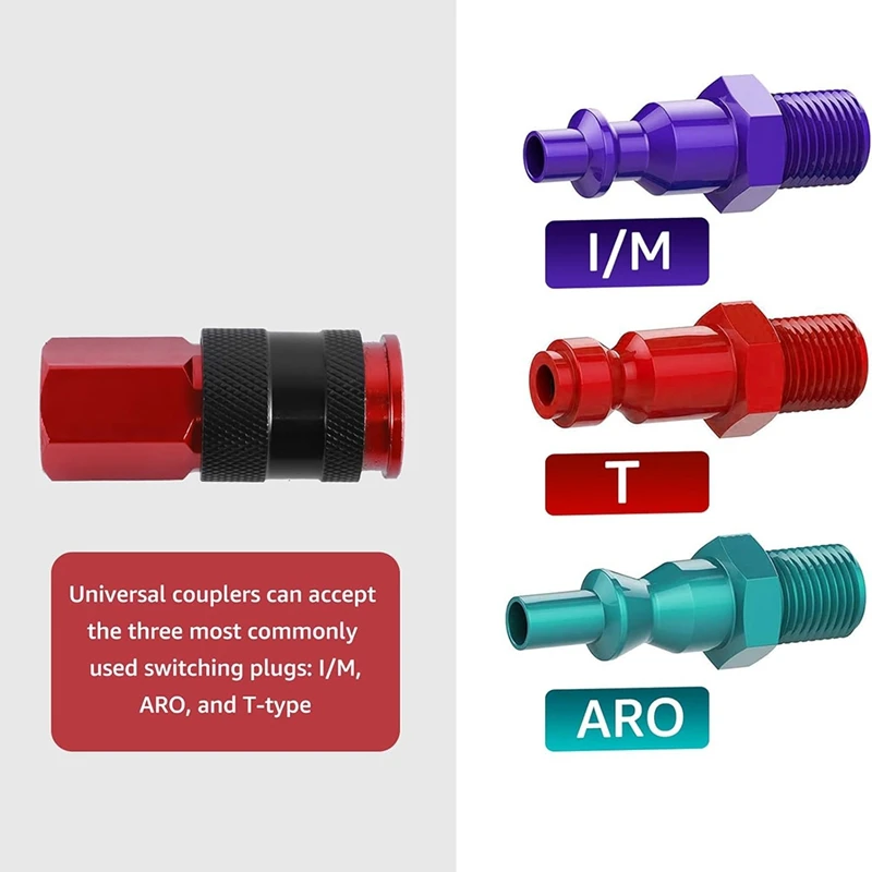 Комплект воздушных соединителей и заглушек фитинги NPT 1/4 дюйма набор фитингов для