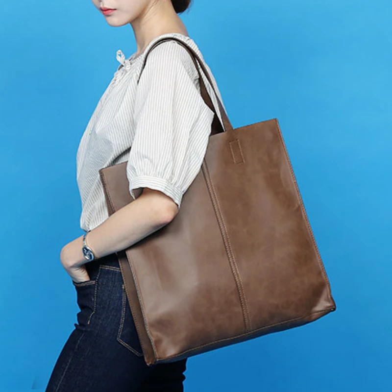 

Tidog Korea fashion shoulder handbag casual square vertical slung tote bag