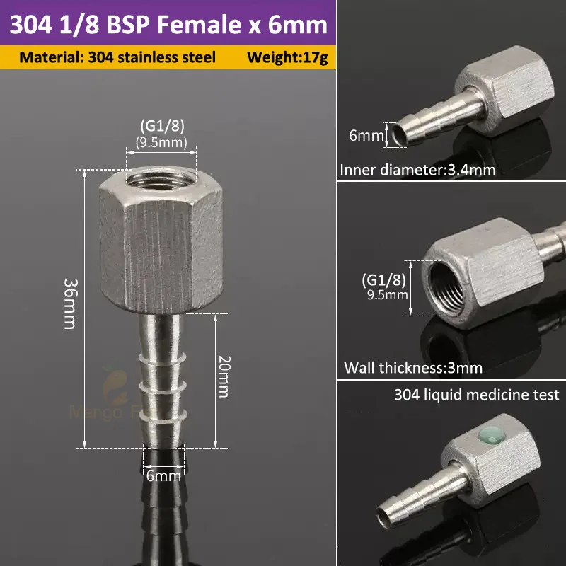 

Фитинги для труб из нержавеющей стали 304 BSP PCF