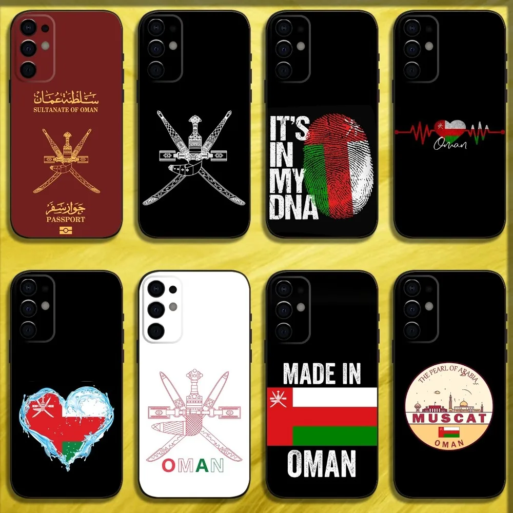 Omani Emblem Oman Flag Passport Phone Case For Samsung S24 S21 S22 S23 S30 Ultra S20 Plus Fe Lite Note 10 9 5G Black Soft Cover